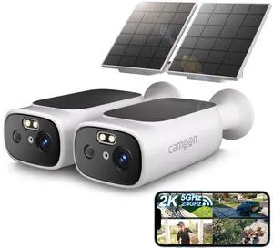 2K Solar Security Cameras Wireless Outdoor(2 Cams) | 2.4/5Ghz WiFi, AI Motion Detection, Color Night Vision, SD Card/Cloud Storage, Waterproof, Work with Alexa/Google Home 2K Solar Security Cameras Wireless Outdoor(2 Cams) | 2.4/5Ghz WiFi, AI Motion Detection, Color Night Vision, SD Card/Cloud Storage, Waterproof, Work with Alexa/Google Home