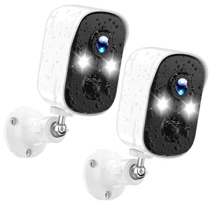 2 Pack 4MP Security Cameras Wireless Outdoor, Color Night Vision Camera | Cameras for Home Security with PIR Motion Detection, SD/Cloud Storage, 2-Way Audio, Siren Alarm, FHD, IP65, Works with Alexa 2 Pack 4MP Security Cameras Wireless Outdoor, Color Night Vision Camera | Cameras for Home Security with PIR Motion Detection, SD/Cloud Storage, 2-Way Audio, Siren Alarm, FHD, IP65, Works with Alexa