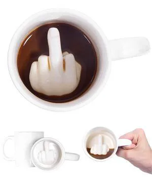 Up Yours Mug Thumbs Up Ceramic Middle Finger Coffee Cup 14 Ounces Milk Tea Funny Coffee Gift Mug for New Year, Christmas, Halloween and Birthday Up Yours Mug Thumbs Up Ceramic Middle Finger Coffee Cup 14 Ounces Milk Tea Funny Coffee Gift Mug for New Year, Christmas, Halloween and Birthday