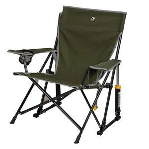 Kickback Rocker Camping Chair | Portable Folding Rocking Chair with Durable Armrests, Drink Holder & Relaxed Lowered Seat for Comfort Loden Green Kickback Rocker Camping Chair | Portable Folding Rocking Chair with Durable Armrests, Drink Holder & Relaxed Lowered Seat for Comfort Loden Green
