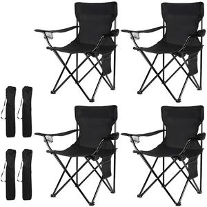 4Pack Folding Camping Chairs, Portable for Beach, Lawn, Black | Lightweight, No Assembly,Portable,Save Space 4Pack Folding Camping Chairs, Portable for Beach, Lawn, Black | Lightweight, No Assembly,Portable,Save Space