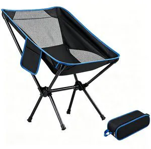 Portable Folding Camping Chair for Outdoor Leisure Use Mesh Black | Comes with storage bag & breathable mesh, sturdy durable, great for hiking, beach, home, park & outdoor use Portable Folding Camping Chair for Outdoor Leisure Use Mesh Black | Comes with storage bag & breathable mesh, sturdy durable, great for hiking, beach, home, park & outdoor use