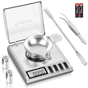 Digital Milligram Scale, 50g/0.001g Powder Scale with 6 Accessories | Includes Calibration Weights, Mg Scale for Powder, Supplement, Jewelry, Capsule Filling, Reloading Digital Milligram Scale, 50g/0.001g Powder Scale with 6 Accessories | Includes Calibration Weights, Mg Scale for Powder, Supplement, Jewelry, Capsule Filling, Reloading