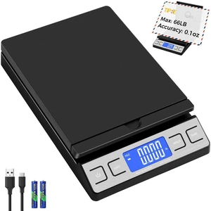 Shipping Scale,High Accuracy 0.1oz,Digital Postal Scale,Mail Scale Featuring Envelope Flip Holder,Tare/Hold,Type-C/Battery,Shipping Scale for Packages Small Business Post Office,66lb-Black Shipping Scale,High Accuracy 0.1oz,Digital Postal Scale,Mail Scale Featuring Envelope Flip Holder,Tare/Hold,Type-C/Battery,Shipping Scale for Packages Small Business Post Office,66lb-Black