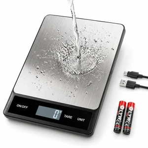 33LB/15KG Digital Kitchen Scale, USB Rechargeable Stainless Steel | 1g precision food scale with tare, 6 units and easy-clean platform for cooking, baking, meal prep and portion control 33LB/15KG Digital Kitchen Scale, USB Rechargeable Stainless Steel | 1g precision food scale with tare, 6 units and easy-clean platform for cooking, baking, meal prep and portion control