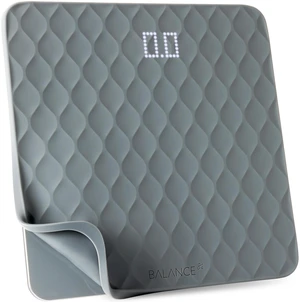 Designer Bathroom Scale: Non-Slip Silicone Cover, Hidden LED Display, Spot-On Precision, 400 lb Capacity (Gray) Designer Bathroom Scale: Non-Slip Silicone Cover, Hidden LED Display, Spot-On Precision, 400 lb Capacity (Gray)