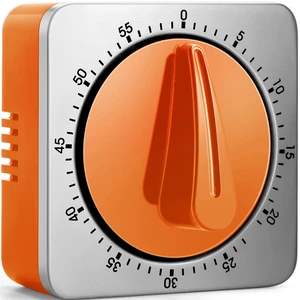 Orange Kitchen Timers for Cooking, Chef Cooking Timer Clock with Loud Alarm,100% Mechanical Desk Timer - No Batteries Required - Magnetic Backing, Exquisite Stainless Steel Body - Countdown Reminder Orange Kitchen Timers for Cooking, Chef Cooking Timer Clock with Loud Alarm,100% Mechanical Desk Timer - No Batteries Required - Magnetic Backing, Exquisite Stainless Steel Body - Countdown Reminder