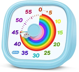 Visual Timer for Kids, 60-Minute Countdown Silent Operation Timer | Visual Rainbow Disk, Timer for Kids & ADHD Toddler, Loud Alarm Timers for Classroom, Kids Desk Time Management Tools Visual Timer for Kids, 60-Minute Countdown Silent Operation Timer | Visual Rainbow Disk, Timer for Kids & ADHD Toddler, Loud Alarm Timers for Classroom, Kids Desk Time Management Tools