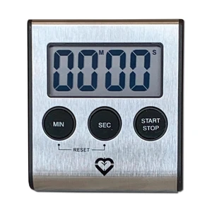 Premium Stainless Steel Digital Kitchen Timer Ultra-Strong Magnetic Back, Fold-Out Desk Stand, Effortless One-Touch Setup, Extra-Loud Alarm, Oversized Display, Auto Memory, Auto Shut-Off (1) Premium Stainless Steel Digital Kitchen Timer Ultra-Strong Magnetic Back, Fold-Out Desk Stand, Effortless One-Touch Setup, Extra-Loud Alarm, Oversized Display, Auto Memory, Auto Shut-Off (1)