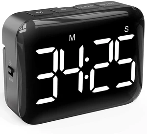 Digital Kitchen Timer, Magnetic Large Display for Cooking & Classroom | 99-Min Countdown & Count Up Timer, Adjustable Brightness & Volume, Battery Powered, For Teachers, Kids, Baking & Study Digital Kitchen Timer, Magnetic Large Display for Cooking & Classroom | 99-Min Countdown & Count Up Timer, Adjustable Brightness & Volume, Battery Powered, For Teachers, Kids, Baking & Study