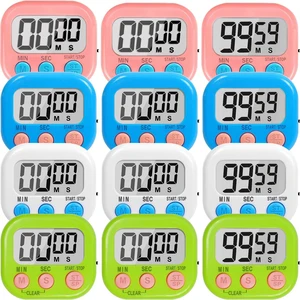 12 Pack Digital Kitchen Timers for Cooking, Loud Alarm Large LCD Display Magnetic Classroom Timers for Teachers Kids, Extensively Use in Classroom, Cooking, Meeting, Gym 12 Pack Digital Kitchen Timers for Cooking, Loud Alarm Large LCD Display Magnetic Classroom Timers for Teachers Kids, Extensively Use in Classroom, Cooking, Meeting, Gym