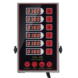 Commercial Kitchen Timer 6 Channel Digital Loud Alarm Cook Timer | 6 Independent Channels, Stainless Steel, Easy-to-Read LED Display for Restaurant Commercial Kitchen Timer 6 Channel Digital Loud Alarm Cook Timer | 6 Independent Channels, Stainless Steel, Easy-to-Read LED Display for Restaurant