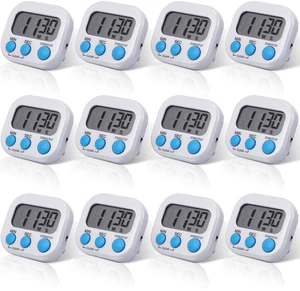 12 Pcs Digital Kitchen Magnetic Timer Bulk Classroom Count up Countdown Egg Timer Cute Desk Stopwatch for Back to School Teacher Kids Cooking Office(White,Stylish Style) 12 Pcs Digital Kitchen Magnetic Timer Bulk Classroom Count up Countdown Egg Timer Cute Desk Stopwatch for Back to School Teacher Kids Cooking Office(White,Stylish Style)