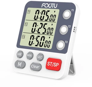 Digital Dual Kitchen Timer, 3-Channel Magnetic Countdown Timer for Cooking | Multi Groups Triple Independent Countup Timer, Memory Presets, Loud Alarm & Mute, 3A Battery & Stand Included Digital Dual Kitchen Timer, 3-Channel Magnetic Countdown Timer for Cooking | Multi Groups Triple Independent Countup Timer, Memory Presets, Loud Alarm & Mute, 3A Battery & Stand Included