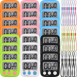 24 Pcs Digital Kitchen Timer Magnetic LCD Alarm, Colorful | With Lanyard, for Teacher Classroom, Cooking Baking, Count up Countdown, Magnetic Switch, Big Display Loud Alarm 24 Pcs Digital Kitchen Timer Magnetic LCD Alarm, Colorful | With Lanyard, for Teacher Classroom, Cooking Baking, Count up Countdown, Magnetic Switch, Big Display Loud Alarm