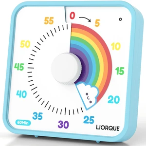 7.5-Inch Large Visual Timer, 60-Minute Classroom Timer Magnetic | Non-Ticking, 3-level Volume, 3 Alarm Modes, Kids Countdown Timer for Classroom Kitchen Office ADHD, AA Batteries Included 7.5-Inch Large Visual Timer, 60-Minute Classroom Timer Magnetic | Non-Ticking, 3-level Volume, 3 Alarm Modes, Kids Countdown Timer for Classroom Kitchen Office ADHD, AA Batteries Included