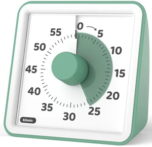 Visual Timer for Kids, 60 Minute Countdown Timer, Green | Non-Ticking, 3 Volume Levels with Mute Function, Timer for Kitchen Cooking Classroom ADHD, 2 AAA Batteries Included Visual Timer for Kids, 60 Minute Countdown Timer, Green | Non-Ticking, 3 Volume Levels with Mute Function, Timer for Kitchen Cooking Classroom ADHD, 2 AAA Batteries Included