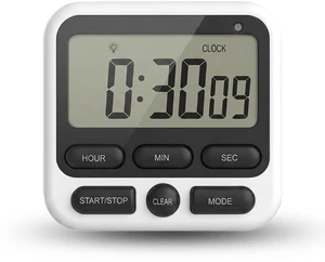 Digital Kitchen Timer, 24 Hour Count Up/Down Timer with Alarm & Silent Switch, Large Display Magnetic Timer with Memory Function for Cooking Baking Study Digital Kitchen Timer, 24 Hour Count Up/Down Timer with Alarm & Silent Switch, Large Display Magnetic Timer with Memory Function for Cooking Baking Study