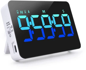 Kitchen Digital Timer, Count Down Up, Rechargeable, Vibration Mode | Adjustable Volume and Brightness LED Display, Time Management Cook, Desk, Kids Adults Study Teaching, Kitchen Gadgets Blue Kitchen Digital Timer, Count Down Up, Rechargeable, Vibration Mode | Adjustable Volume and Brightness LED Display, Time Management Cook, Desk, Kids Adults Study Teaching, Kitchen Gadgets Blue