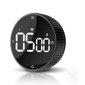 Rechargeable Magnetic Kitchen Timer, LED Countdown/Count-Up Timer, Supports USB-C Charging, with Loud Alarm, 3 Preset Quick Times (5/15/25m), Perfect for Kitchen Cooking, Studying, and Fitness Rechargeable Magnetic Kitchen Timer, LED Countdown/Count-Up Timer, Supports USB-C Charging, with Loud Alarm, 3 Preset Quick Times (5/15/25m), Perfect for Kitchen Cooking, Studying, and Fitness