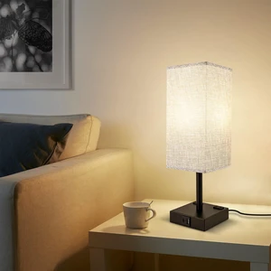 Touch Table Lamp for Bedroom, Stepless Dimmable Bedside Lamp with USB C+A Ports & 3 Color Temperatures, Nightstand Light for Living Room Office, LED Bulb Included (Gray) Touch Table Lamp for Bedroom, Stepless Dimmable Bedside Lamp with USB C+A Ports & 3 Color Temperatures, Nightstand Light for Living Room Office, LED Bulb Included (Gray)