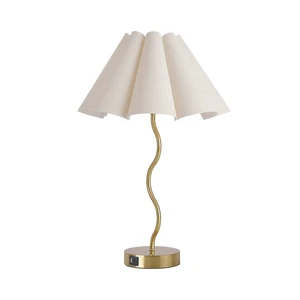 Touch Control Table Lamp with USB Ports, 22 Tall Gold Bedside Lamp with 3-Way Dimmable E26 Bulb, Fabric Shade & Curved Metal Stem, Modern Nightstand Lamp for Bedroom, Living Room, Office Touch Control Table Lamp with USB Ports, 22 Tall Gold Bedside Lamp with 3-Way Dimmable E26 Bulb, Fabric Shade & Curved Metal Stem, Modern Nightstand Lamp for Bedroom, Living Room, Office