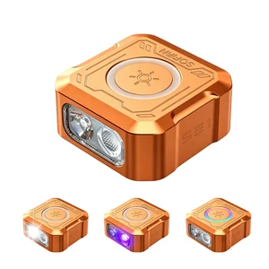 SE1 Mini Keychain Flashlight, 300LM Rechargeable EDC Light UV RGB | Small Pocket Light Magnetic Base (Orange) SE1 Mini Keychain Flashlight, 300LM Rechargeable EDC Light UV RGB | Small Pocket Light Magnetic Base (Orange)