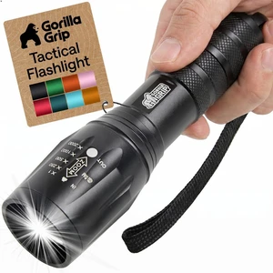 Powerful LED Handheld Tactical Flashlight, Black | Water Resistant 750 FT Lumen, 5 Adjustable Modes, Ultra Bright Zoom , Small Mini Flashlights, Camping, Night Dog Walking Powerful LED Handheld Tactical Flashlight, Black | Water Resistant 750 FT Lumen, 5 Adjustable Modes, Ultra Bright Zoom , Small Mini Flashlights, Camping, Night Dog Walking
