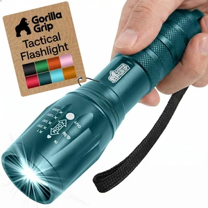 Powerful LED Handheld Tactical Flashlight, Teal Blue | Water Resistant 750 FT Lumen, 5 Adjustable Modes, Ultra Bright Zoom , Small Mini Flashlights, Camping, Night Dog Walking Powerful LED Handheld Tactical Flashlight, Teal Blue | Water Resistant 750 FT Lumen, 5 Adjustable Modes, Ultra Bright Zoom , Small Mini Flashlights, Camping, Night Dog Walking