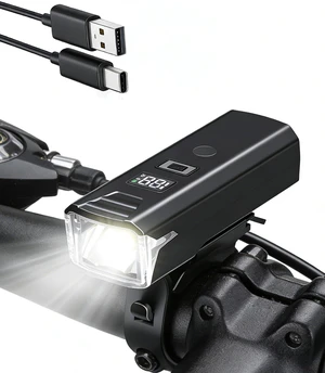 Bike Lights for Night Riding,USB-C Recharge Bicycle Light Bright Headlight | LED Mountain Bike Front Light,5 Lighting Modes,Auto Light Sensor,for Cyclists and Commuters,LED Display Bike Lights for Night Riding,USB-C Recharge Bicycle Light Bright Headlight | LED Mountain Bike Front Light,5 Lighting Modes,Auto Light Sensor,for Cyclists and Commuters,LED Display