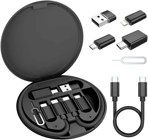 USB C Charger Adapter Cable Kit,USB 3.2 OTG,USBC to Micro Converter | 6 in 1 Multi Travel Set with 1Ft 100W Charging Cord,Type C to iOS Adaptor Box,Portable Card Storage,Eject Pin,Data Transfer USB C Charger Adapter Cable Kit,USB 3.2 OTG,USBC to Micro Converter | 6 in 1 Multi Travel Set with 1Ft 100W Charging Cord,Type C to iOS Adaptor Box,Portable Card Storage,Eject Pin,Data Transfer