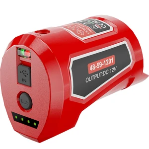 12V Portable Power Source for Milwaukee M12 Battery Charger 12V Battery Adapter for Milwaukee Heated Jacket 48-59-1201 49-24-2310 USB Charger 12V Portable Power Source for Milwaukee M12 Battery Charger 12V Battery Adapter for Milwaukee Heated Jacket 48-59-1201 49-24-2310 USB Charger