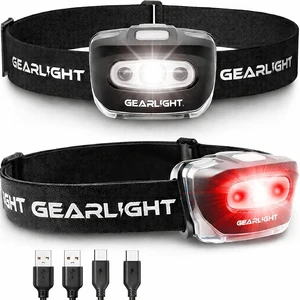 USB Rechargeable Headlamp Flashlight for Running, Camping, and Outdoor LED Headlight Camping Headlamps - Head Lamp Light for Adults, Kids, Emergency Gear - Black - 2 Pack USB Rechargeable Headlamp Flashlight for Running, Camping, and Outdoor LED Headlight Camping Headlamps - Head Lamp Light for Adults, Kids, Emergency Gear - Black - 2 Pack