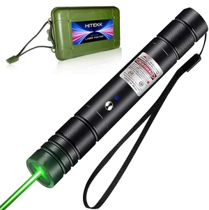 High Power Green Laser Pointer | Tactical Long Range Green Laser Pointer | Single Press On/Off Tactical Lazer Pointer | Rechargeable Lazer Pointer and Carrying Case (X1) High Power Green Laser Pointer | Tactical Long Range Green Laser Pointer | Single Press On/Off Tactical Lazer Pointer | Rechargeable Lazer Pointer and Carrying Case (X1)