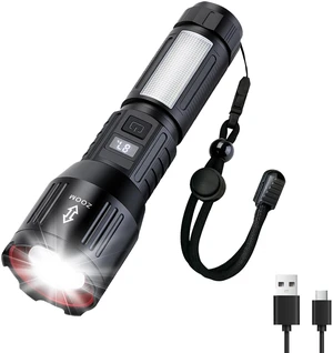 Flashlight Rechargeable High Lumens 1,500,000L with 6 Modes | Super Bright Adjustable High Powered Handheld Flashlights with Cob Light, LCD Display Tactical Light for Emergency Camping Flashlight Rechargeable High Lumens 1,500,000L with 6 Modes | Super Bright Adjustable High Powered Handheld Flashlights with Cob Light, LCD Display Tactical Light for Emergency Camping