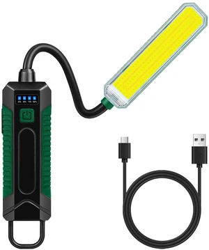 Work Light with 360° Flexible Gooseneck, Rechargeable 2000mAh Magnetic Mechanic Light, 5 Modes COB Inspection Lamp with Hook, USB-C Portable Flashlight for Auto Repair, Camping, Workshop Work Light with 360° Flexible Gooseneck, Rechargeable 2000mAh Magnetic Mechanic Light, 5 Modes COB Inspection Lamp with Hook, USB-C Portable Flashlight for Auto Repair, Camping, Workshop