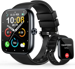 Smart Watch for Men, Bluetooth Call, 1.83" Fitness Watch for Android iOS | Smartwatch with Heart Rate/Sleep Monitor/Pedometer/Calories, 110+ Sport Modes, IP68 Waterproof Fitness Tracker, Black Smart Watch for Men, Bluetooth Call, 1.83" Fitness Watch for Android iOS | Smartwatch with Heart Rate/Sleep Monitor/Pedometer/Calories, 110+ Sport Modes, IP68 Waterproof Fitness Tracker, Black