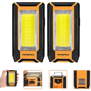 2-Pack LED Rechargeable Magnetic Work Light 1500 Lumens, Hanging Hook with 3 Modes, LED Work Light for Car Repair, Camping, and Hurricane Use 2-Pack LED Rechargeable Magnetic Work Light 1500 Lumens, Hanging Hook with 3 Modes, LED Work Light for Car Repair, Camping, and Hurricane Use