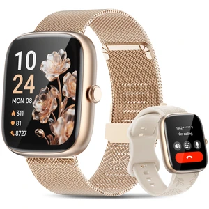 Smart Watches for Women Android/iPhone, Fitness Trackers with Answer/Call | Sleep Tracker/Step Counter/Heart Rate/SpO2 Monitor, Health Watch for 100+ Sports Modes, IP68 Waterproof, 2 Changeable Bands Smart Watches for Women Android/iPhone, Fitness Trackers with Answer/Call | Sleep Tracker/Step Counter/Heart Rate/SpO2 Monitor, Health Watch for 100+ Sports Modes, IP68 Waterproof, 2 Changeable Bands