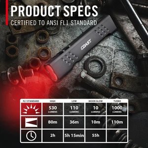 Slayer MAX 1000 Lumen Rechargeable LED Flashlight with 6 Light Modes, Magnetic Base and Red Beam, IP67 Waterproof Slayer MAX 1000 Lumen Rechargeable LED Flashlight with 6 Light Modes, Magnetic Base and Red Beam, IP67 Waterproof