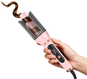 Automatic Rotating Curling Iron 1 Inch, Dual Voltage Hair Curler | One-Button Auto Curl, Anti-Scald & Tangle-Free, Negative Ion Ceramic, 8 Heat Settings, 60-Min Auto Shut-Off, for Travel Automatic Rotating Curling Iron 1 Inch, Dual Voltage Hair Curler | One-Button Auto Curl, Anti-Scald & Tangle-Free, Negative Ion Ceramic, 8 Heat Settings, 60-Min Auto Shut-Off, for Travel