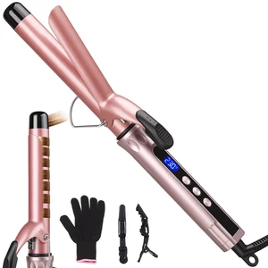 Hair Curling Iron Wand 1Inch for Classic Curls&Natural Waves | Professional Ceramic Hair Curler Wand, Adjustable Temp, with Heat-Resistant Glove, Dual Voltage for Medium to Long Hair Hair Curling Iron Wand 1Inch for Classic Curls&Natural Waves | Professional Ceramic Hair Curler Wand, Adjustable Temp, with Heat-Resistant Glove, Dual Voltage for Medium to Long Hair