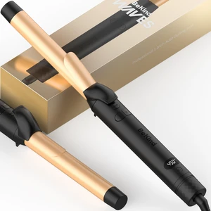 Automatic Rotating Curling Iron by BeKind Waves, 1 Inch Rotating Wand for Beach Waves, Tourmaline Ceramic, Fast Heat-up, Multiple Temps, Long-Lasting Curls, Dual Voltage (Black) Automatic Rotating Curling Iron by BeKind Waves, 1 Inch Rotating Wand for Beach Waves, Tourmaline Ceramic, Fast Heat-up, Multiple Temps, Long-Lasting Curls, Dual Voltage (Black)