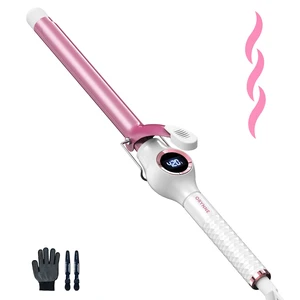 Ceramic Curling Iron, 3/4 Inch Barrel, Digital Temp Control, Fast Heat Up, 7 Adjustable Temperatures, 60 Min Auto Shut Off Ceramic Curling Iron, 3/4 Inch Barrel, Digital Temp Control, Fast Heat Up, 7 Adjustable Temperatures, 60 Min Auto Shut Off