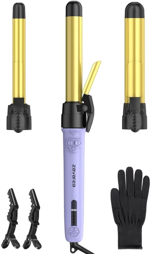 Rotating Automatic Curling Iron Set 3 Ceramic Barrels for Long Hair Waves | Automatic Rotating Curling Wand Set Easy to Use 3 interchangeable ceramic barrels:0.75",1",1.25";5 Rotating Automatic Curling Iron Set 3 Ceramic Barrels for Long Hair Waves | Automatic Rotating Curling Wand Set Easy to Use 3 interchangeable ceramic barrels:0.75",1",1.25";5