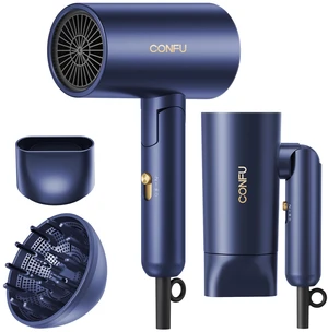 Diffuser Hair Dryer for Curly Hair,1500W Fast Drying Blow Dryer with Diffuser for Women,Compact & Portable Negative Ion Hairdryer,Mini and Foldable Blowdryer Design for Travel(Blue) Diffuser Hair Dryer for Curly Hair,1500W Fast Drying Blow Dryer with Diffuser for Women,Compact & Portable Negative Ion Hairdryer,Mini and Foldable Blowdryer Design for Travel(Blue)