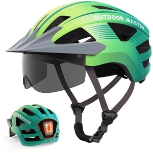 Adult Bike Helmet LED Light & Magnetic Goggles | Rechargeable Rear LED Light, Detachable Magnetic Goggles, Removable Sun Visor, Breathable Padding, Lightweight, Fit Well Adult Bike Helmet LED Light & Magnetic Goggles | Rechargeable Rear LED Light, Detachable Magnetic Goggles, Removable Sun Visor, Breathable Padding, Lightweight, Fit Well