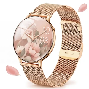 Smart Watch Lightweight for Women: 1.32 AMOLED Display Rose Gold with 2 Bands - IP68 Waterproof Fitness Tracker Smartwatch Compatible iPhone/Android - Gifts for Women 1545 Smart Watch Lightweight for Women: 1.32 AMOLED Display Rose Gold with 2 Bands - IP68 Waterproof Fitness Tracker Smartwatch Compatible iPhone/Android - Gifts for Women 1545
