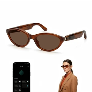 AI Smart Glasses for Women, Bluetooth Glasses for Travel & Work | 164-Language Translation, 7 Translation Modes, Fashion Cat-Eye Frame, Orange-Tinted Sunglasses Lenses, Open-Ear Audio AI Smart Glasses for Women, Bluetooth Glasses for Travel & Work | 164-Language Translation, 7 Translation Modes, Fashion Cat-Eye Frame, Orange-Tinted Sunglasses Lenses, Open-Ear Audio