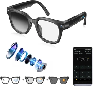 AI Smart Glasses with Camera,4K Photo & Video Capture,Real-Time Translation | 8MP HD Bluetooth Glasses Camera, AI Assistant with Object Recognition, Open Earbuds, Travel, Work, Vlog (Photochromic) AI Smart Glasses with Camera,4K Photo & Video Capture,Real-Time Translation | 8MP HD Bluetooth Glasses Camera, AI Assistant with Object Recognition, Open Earbuds, Travel, Work, Vlog (Photochromic)